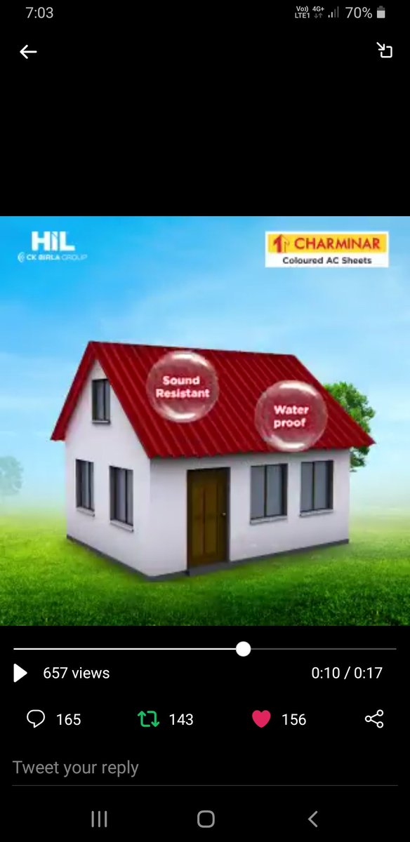 iam_margam's tweet photo. @HILLimited Here is my perfect screenshot 

1️⃣ #SoundResistant
2️⃣ #WaterProof

#Charminar #Colourful #RoofingSheets 
Frnds 🤝 @HILLimited
🔸️ @Ramprasad43
🔹️ @Rahulrahs
🔸️ @Raghavendra0703
🔹️ @Shyamminiga 
🔸️ @OnlySiddhartha
🔹️@Chinnarayudu98
🔸️ @Pradeepkota4
🔹️ @CHUNMUN143 https://t.co/lNmxShkWyk