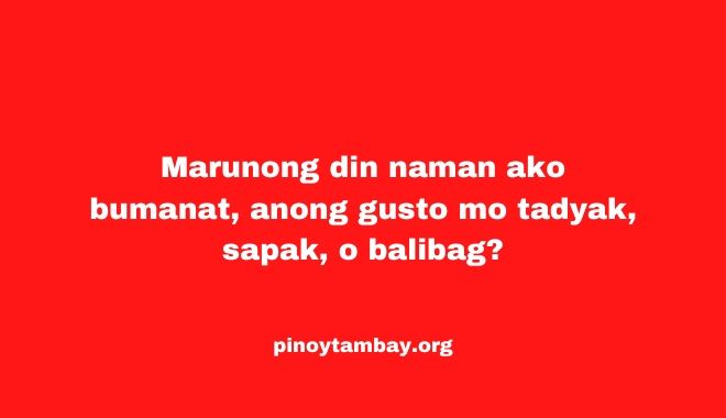 TambayBlog's tweet image. Pagbanat Sayo
pinoytambay.org/tamang-tao/