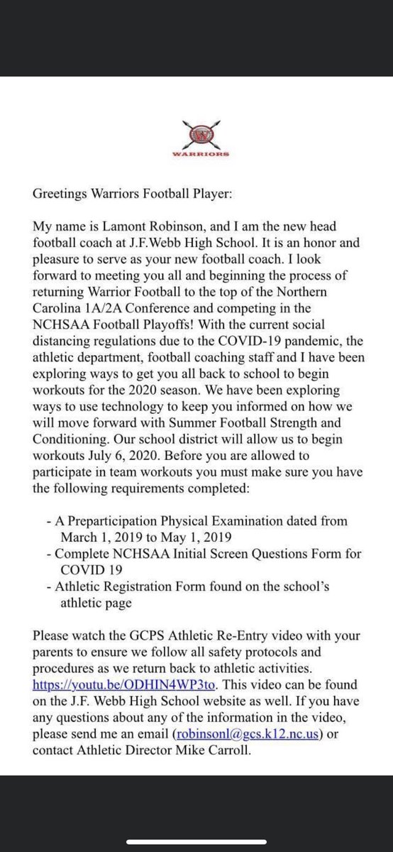 JF Webb High School Football tweet media