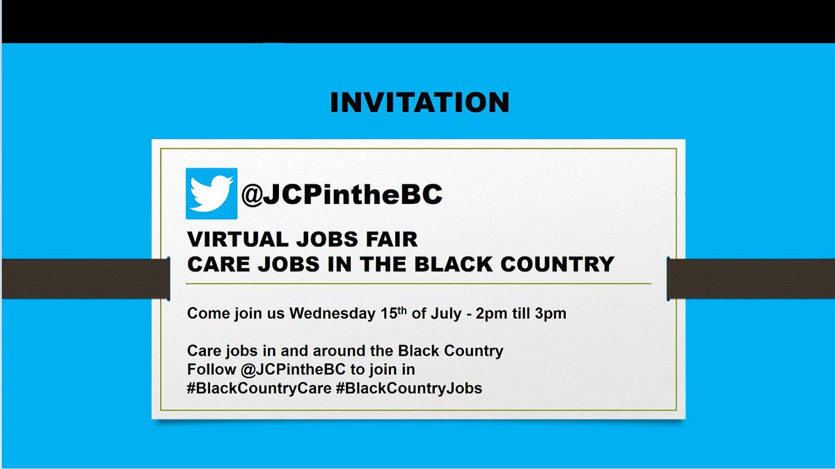 WolvesatWork's tweet photo. Virtual Black Country Jobs Fair Wednesday 15th July! #BlackCountryJobs @JCPInTheBC https://t.co/JpVLUinIXR