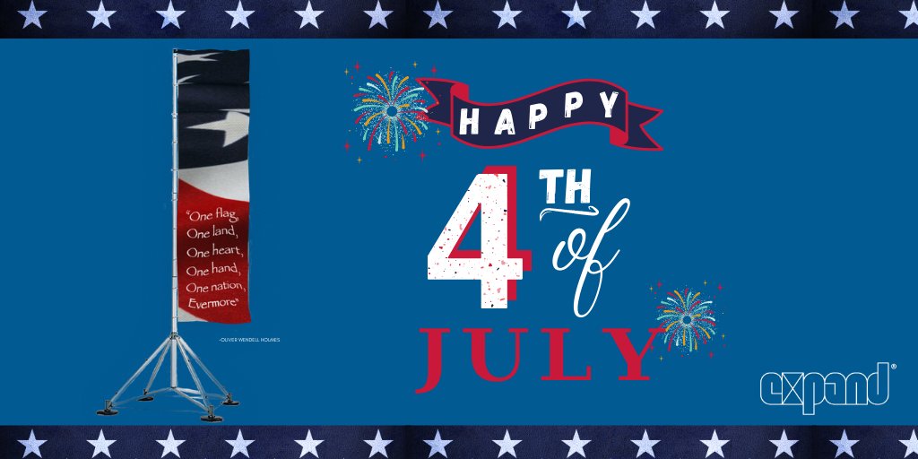We here at Expand International wanted to take a minute and wish you all a very Happy Fourth of July. 
In observance of Independence Day, our office and production facility will be closed on July 3rd. Our normal business hours will resume on Monday, July 6th. #Happy4thofJuly