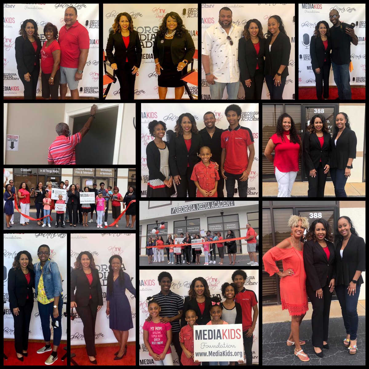GlenNetaGriffin's tweet photo. It's July and It's Official! In March, we had to postpone our Ribbon Cutting Ceremony, but now we have officially cut the Ribbon on the @GAMediaAcademy AND the @MediaKidsFdn Headquarters in Fayetteville! #GMA #GaMediaAcademy #GetTVReady #Media #MediaKidsFoundation🎙 https://t.co/vjcZ7nXK6d