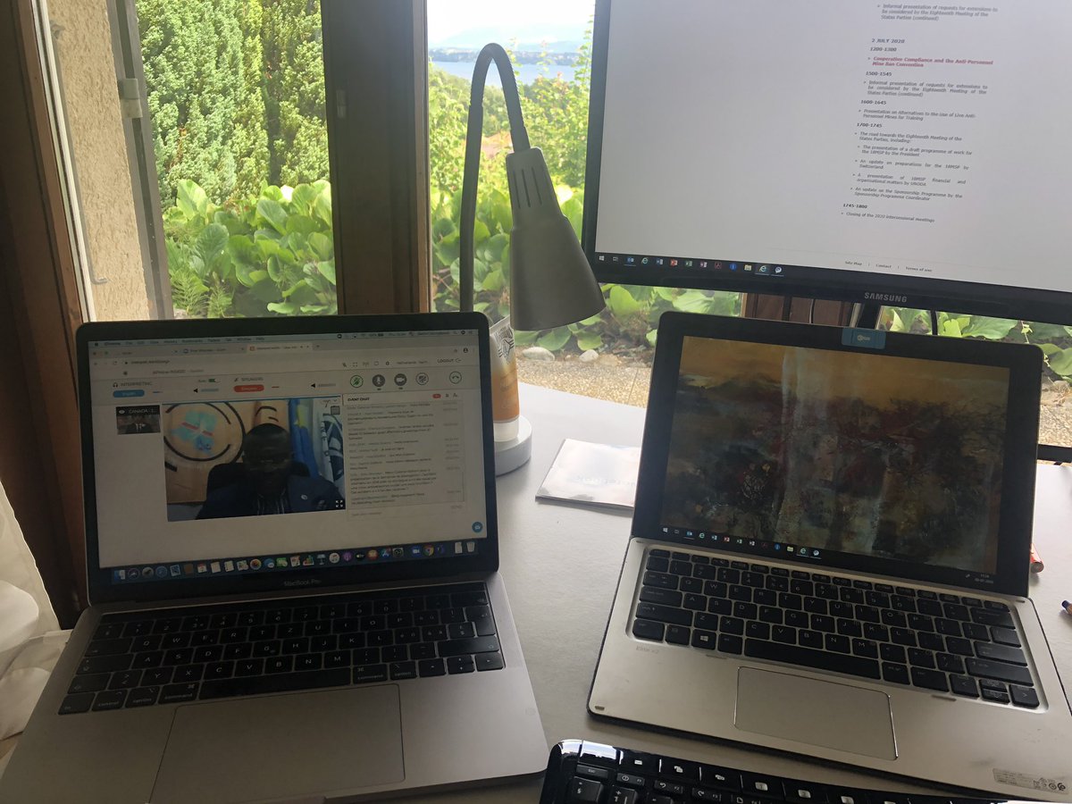sachisays's tweet photo. Watching the excellent presentations of the Art 5 extension requests by Ukraine 🇺🇦 South Sudan 🇸🇸 Mauritania 🇲🇷 DRC 🇨🇩 of the @MineBanTreaty. Am also impressed with how smooth this ‘online’ format of the #MineBanIM is w/ colleagues ‘calling in’ from all over the world #yesitworks https://t.co/j9csMT9pfH