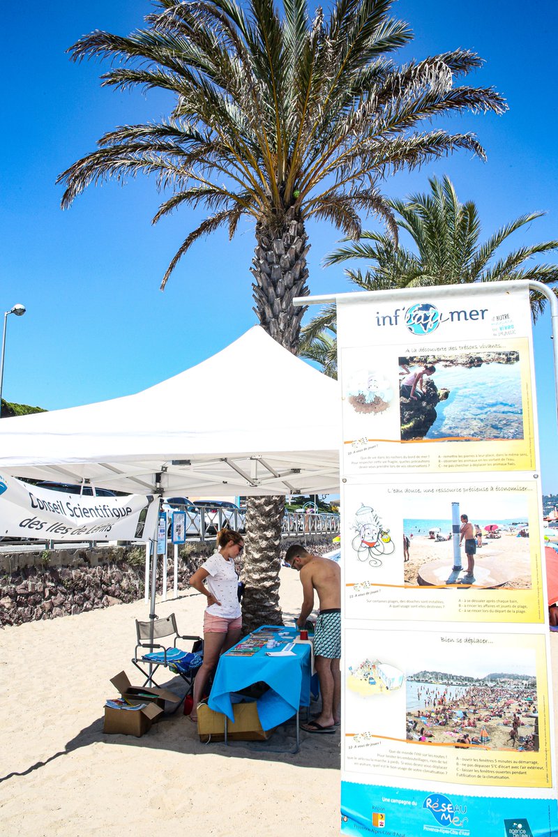 MandelieuVille's tweet photo. ♻️ [#Environnement]

🌊 La campagne #InfEauMer s'installe sur les plages de #MandelieuLaNapoule !

Un stand tenu par le Conseil Scientifique des Îles de #Lérins accueille le public sur la journée pour informer et sensibiliser sur la #protection de la #mer et de l'environnement https://t.co/fh6RWSTuuu