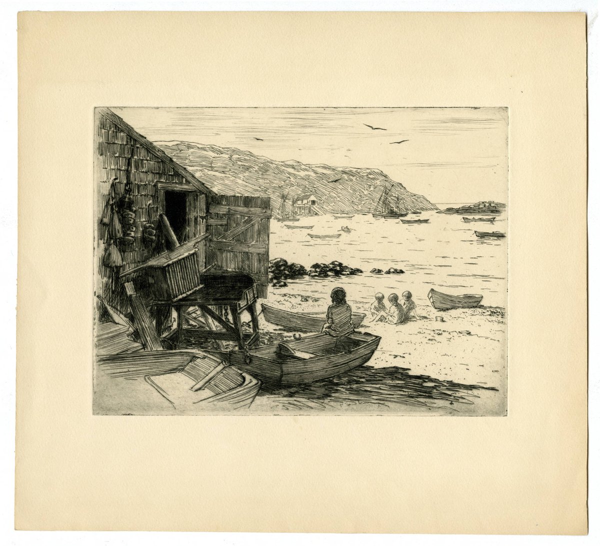 There seems to be such a strong sense of longing in this Steele drawing of the Monhegan shore and boats, with Manana in the distance. Perhaps the pandemic affects us  @SherlockUMN  @umnlib. Or a longing for justice & true freedom. "We hold these truths..."  http://purl.umn.edu/99538 