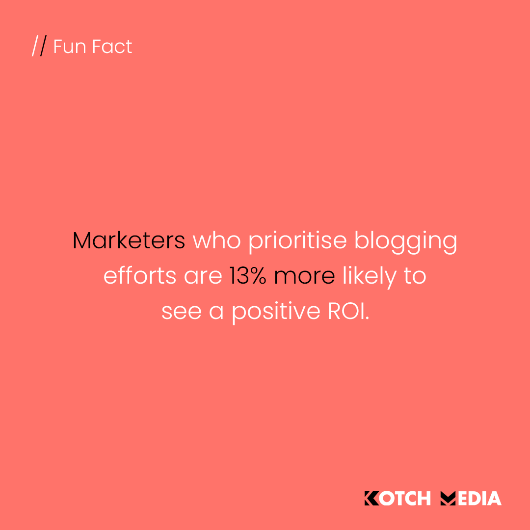 KotchMedia's tweet photo. Digital marketing is a field that is constantly undergoing change. But even as technology and buyer behaviours change, it's important to keep doing what works in the meantime. Even though it may seem old-school, blogging is still one of the most important marketing strategies. https://t.co/QNpqkFVmzP
