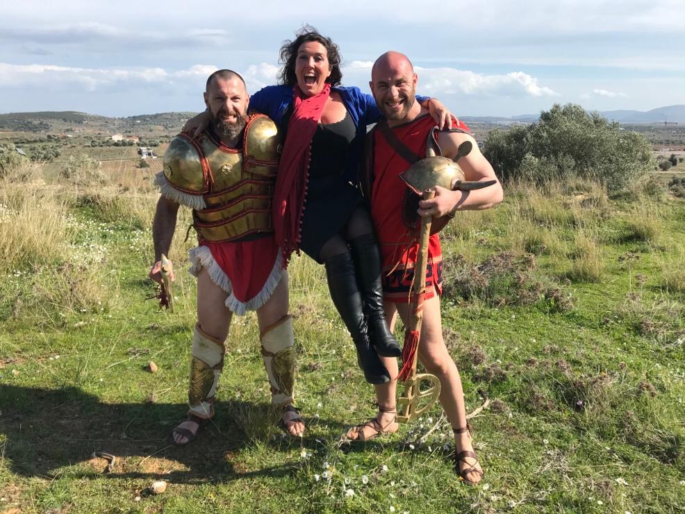 Bizarrely - these are the last two people other than family I hugged - in #Greece before hugging was banned...
