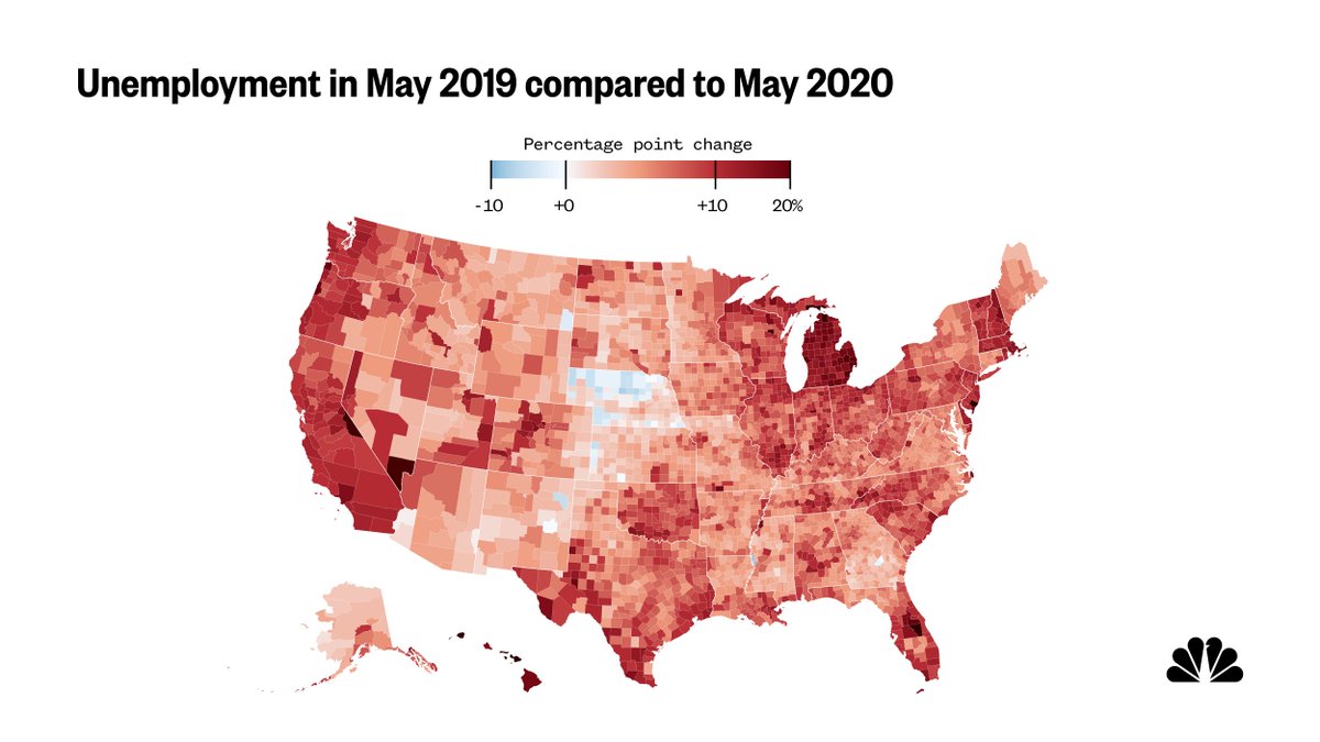 JoeMurph's tweet image. NEW: On @NBCNewsGraphics' per-state chart of unemployment claims we've added @pdrBarquinha's interactive map of per-county unemployment rate: nbcnews.com/business/econo…