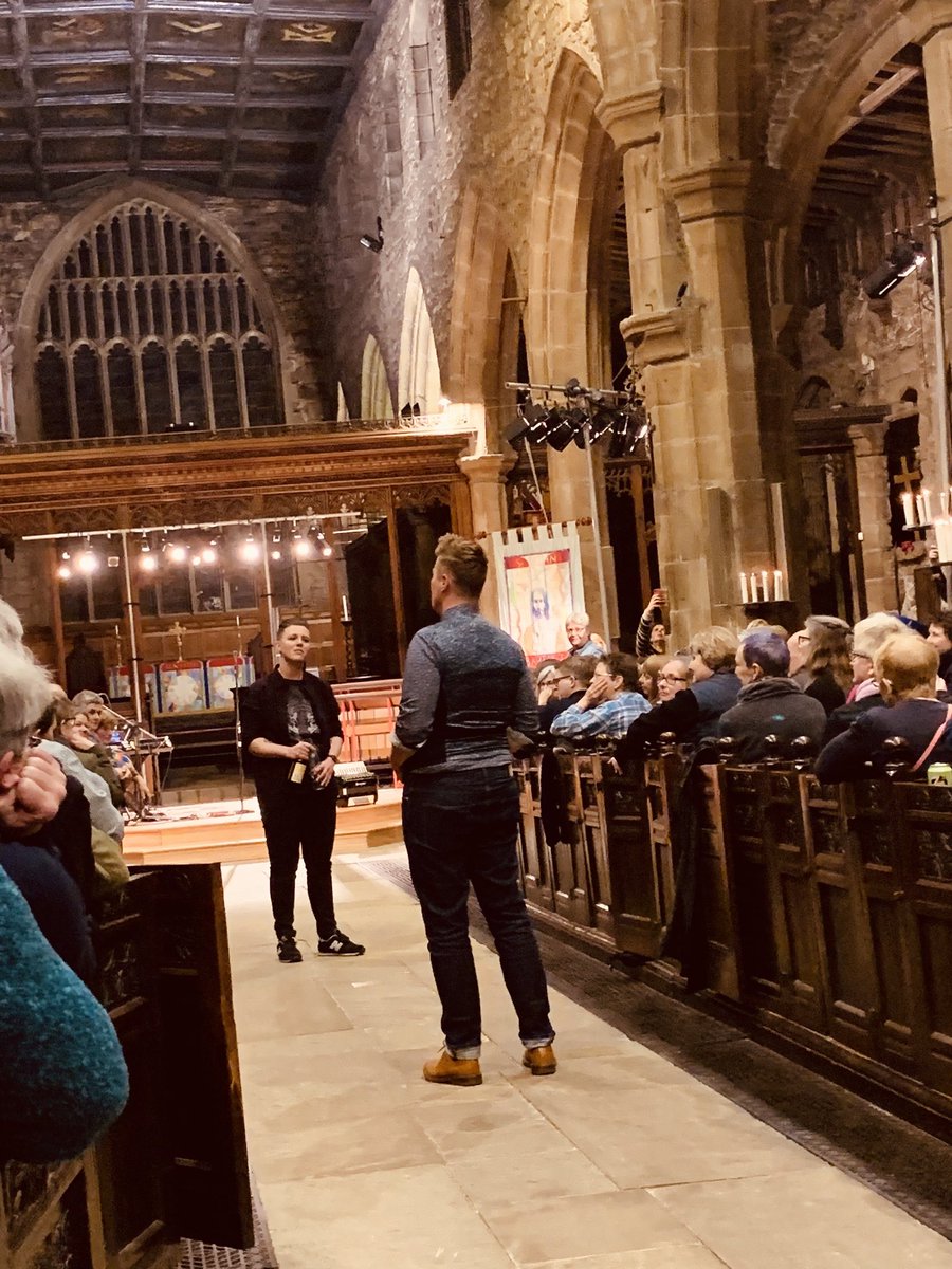 OHooleyandTidow's tweet photo. Our last gig before #lockdown was at the phenomenal @HalifaxMinster to a sell out crowd and was AMAZING!! This is for everyone in the arts that is massively affected by the lack of government support. Don’t forget that the soundtrack to all our lives is MUSIC. #LetTheMusicPlay https://t.co/YCvH9oa05R