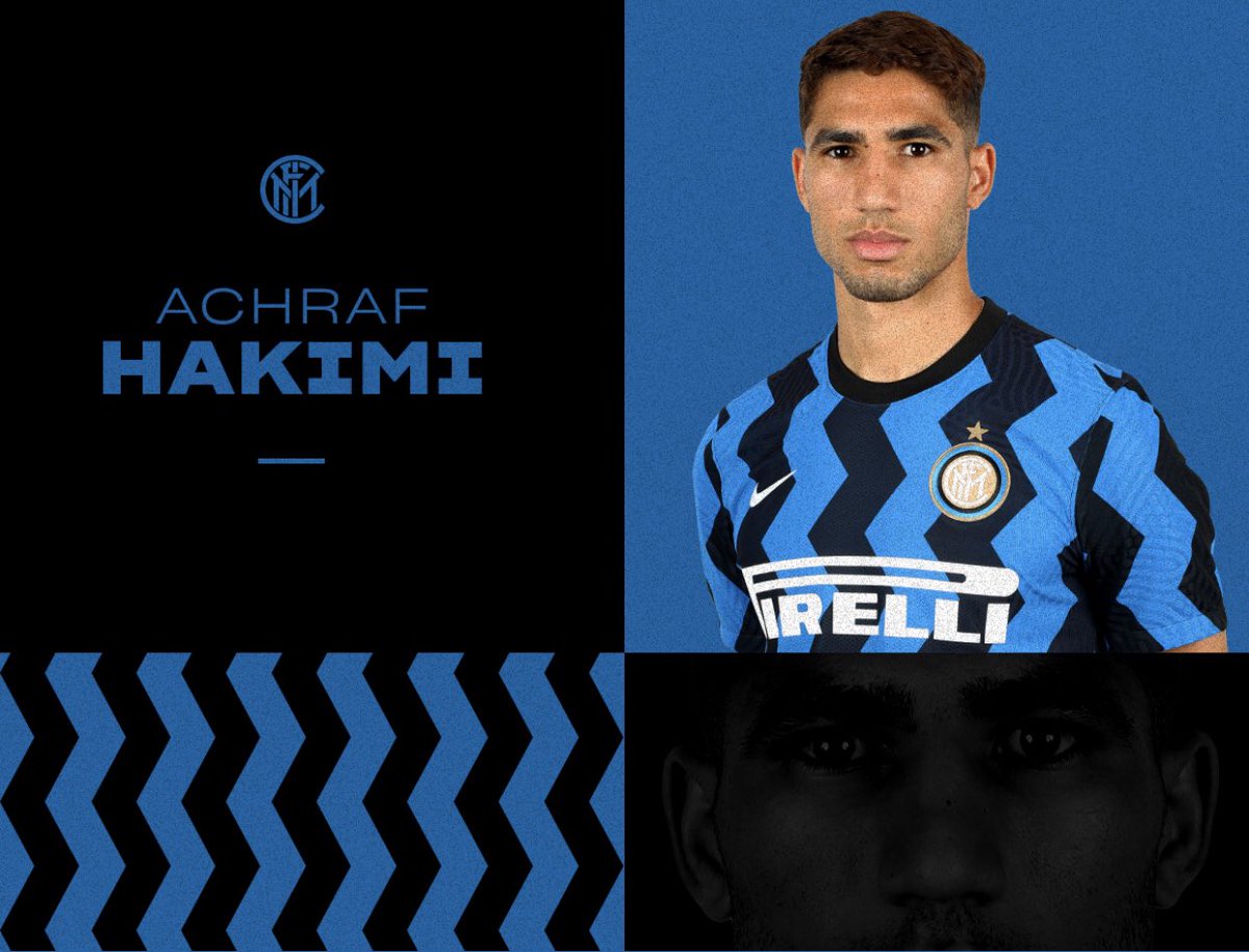ProsMarocains's tweet image. أعلن نادي إنتر ميلانو رسميا ، ضم الدولي المغربي أشرف حكيمي إلى صفوفه بعقد يمتد إلى غاية 2025
