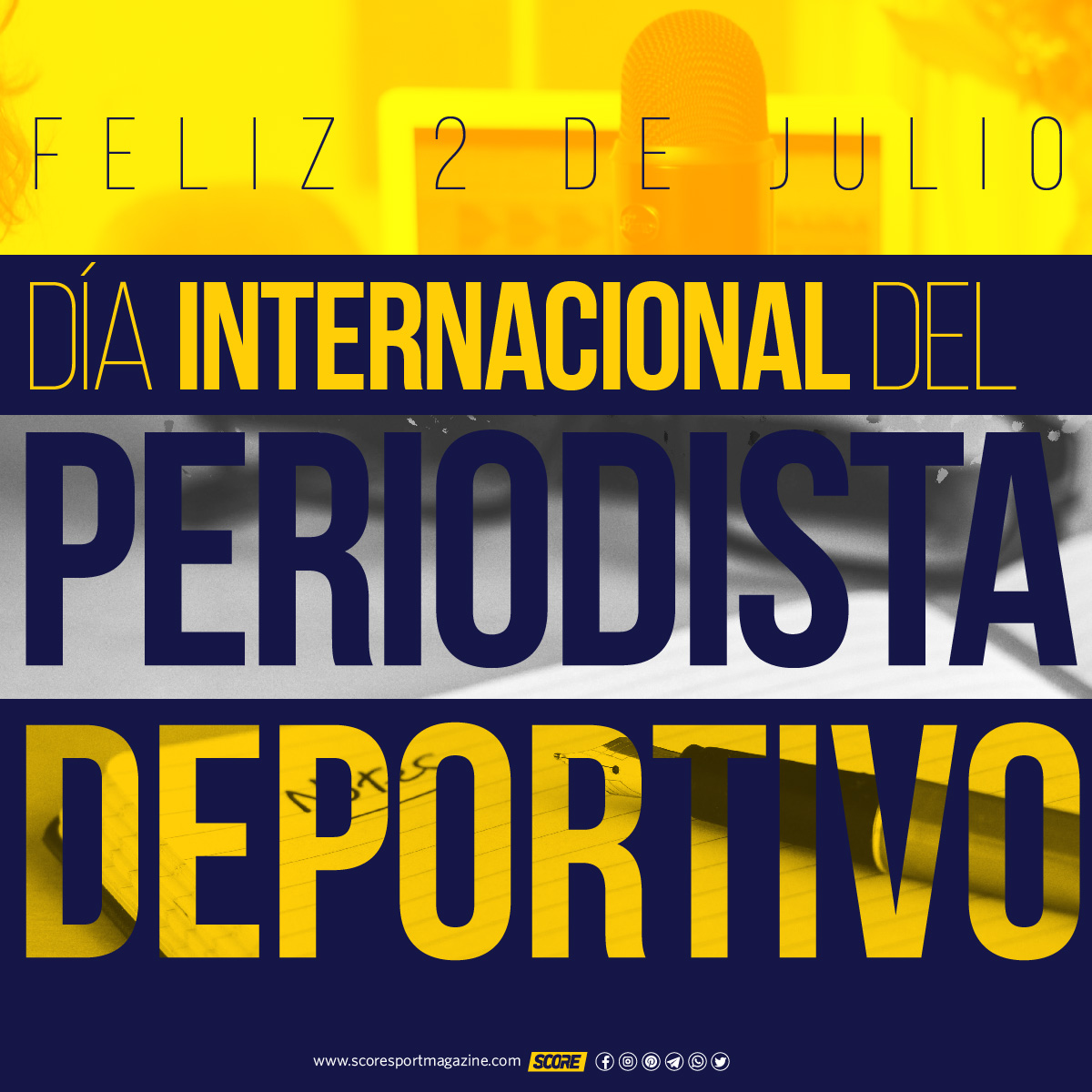 score_spport's tweet photo. 🥳Felicidades a todos los profesionales del periodismo deportivo en su día‼️ Por toda la pasión que se disfruta tanto en voces como en letras: GRACIAS https://t.co/IvC6evB4t0