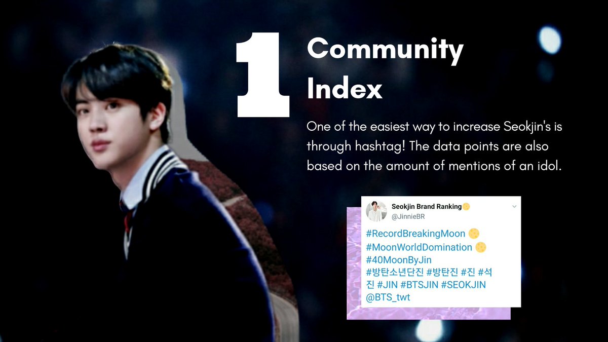 Did you know you can help boost Seokjin's BR by tweeting? Through tweeting with hashtags and mentions, you are making steps to increase his BR! Retweets also counts so if you've seen one, click RT and fave right away
