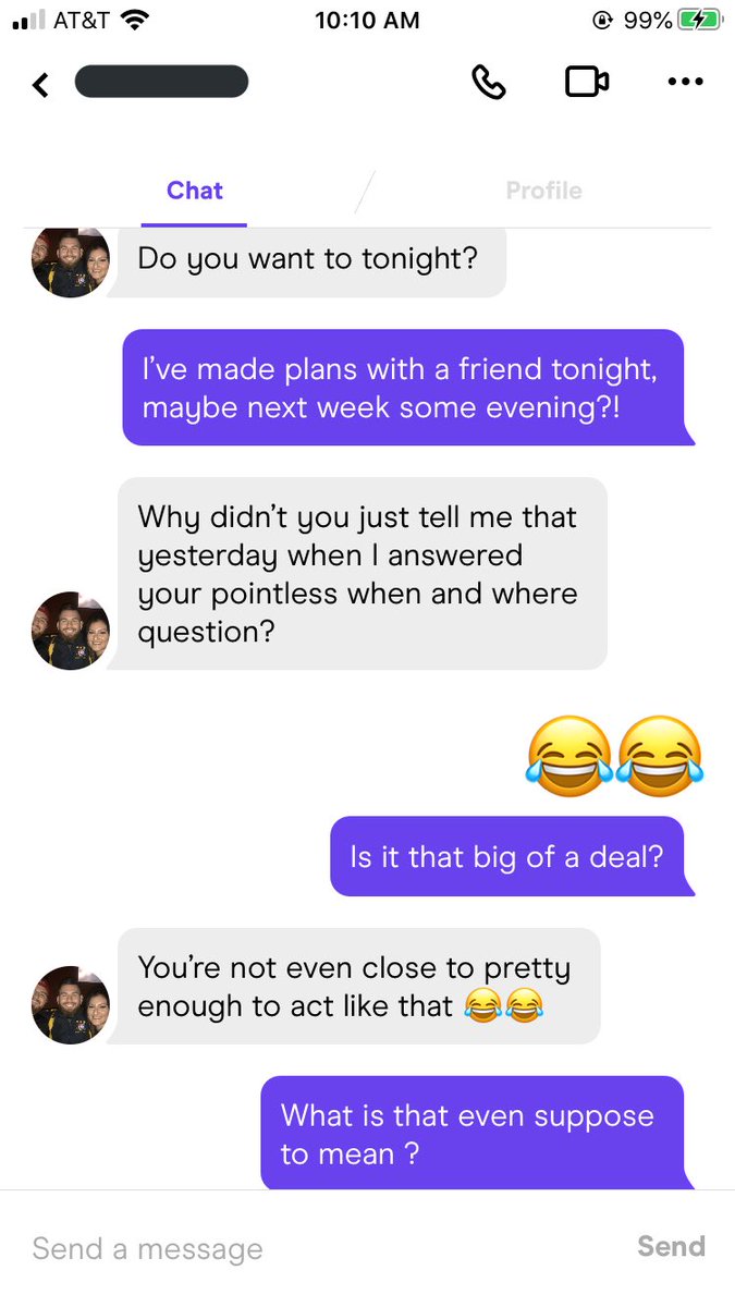 alli_morrow's tweet photo. And this ladies &amp; gentlemen is why I hate “dating”... let me note, he liked my picture first to initiate the conversation. Just unmatch me if it’s not ideal for you... the nerve of some people these days 😂 https://t.co/9t4DWzFO4u