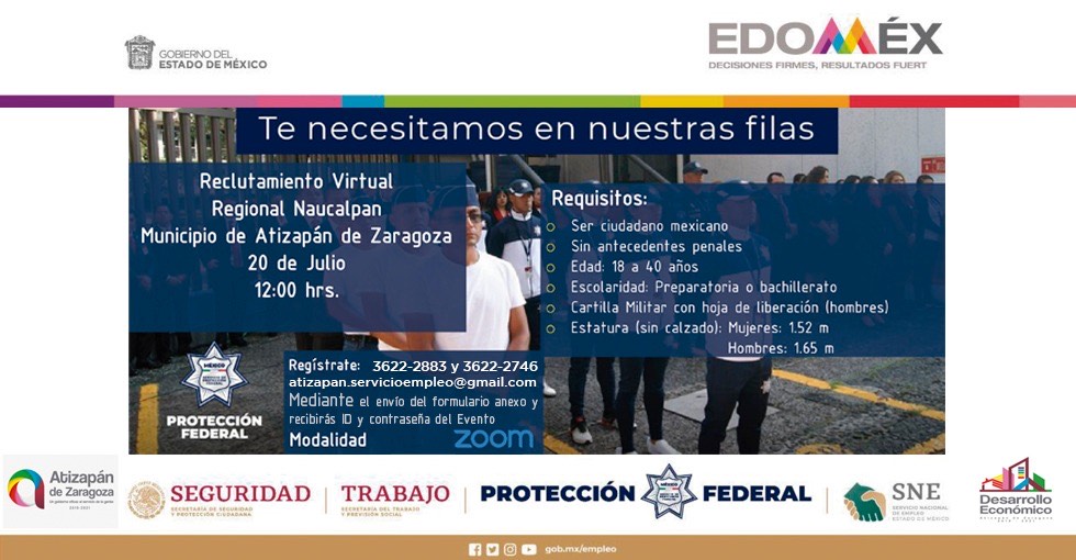 GobAtizapan's tweet photo. 👮‍♀️👮‍♂️ Si tienes vocación de servicio, y te riges por los valores de ética, lealtad, disciplina, respeto, honestidad, justicia y profesionalismo; forma parte de la Policía de Protección Federal.
Prerregistro: 3622-2883 y 3622-2746 o al correo atizapan.servicioempleo@gmail.com https://t.co/8Q6jTN3HID