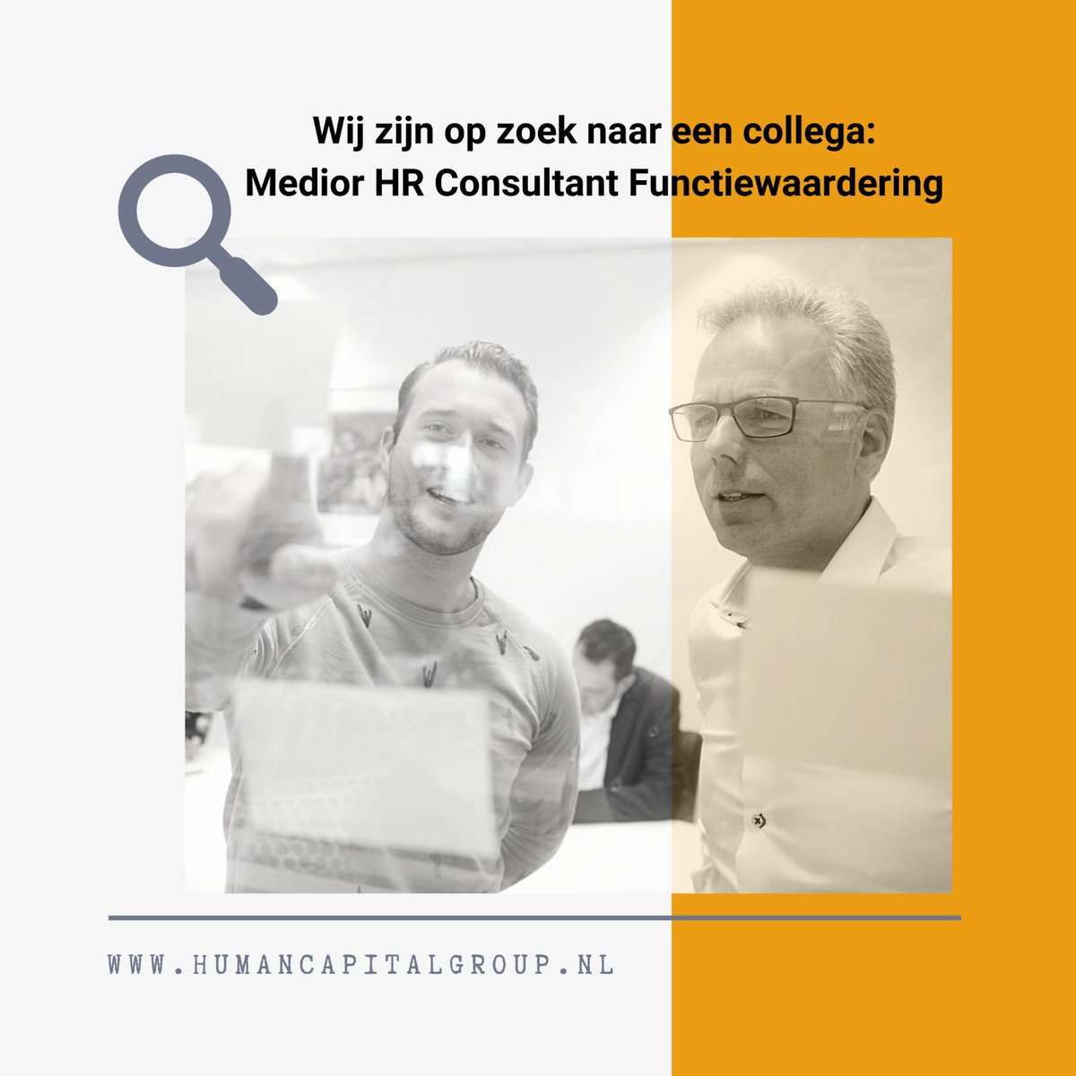 Ben jij een daadkrachtige, energieke #HR #Consultant die ideeën weet om te zetten in acties? Wil je meebouwen aan een groeiende organisatie en je stempel drukken? 

Grijp je kans en solliciteer nu op de functie van Medior HR Consultant #Functiewaardering bij Human Capital Group!