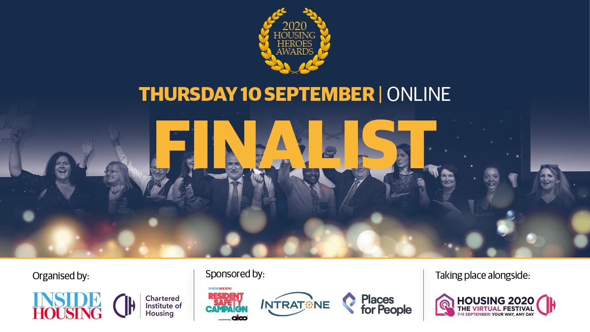 Delighted to announce that we have been shortlisted Front Line Team of of the Year and Support and Care Team of the year! 

Once again feeling very proud to be part of such amazing teams delivering outstanding services! 

@PfPLivingPlus @_HousingHeroes  @pfpmbwc  @Victori10976819