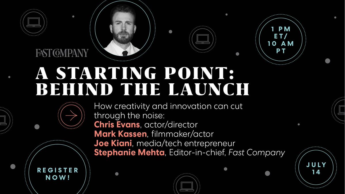 Can technology spark a renaissance of reasoned political discourse? Join us on Tuesday, July 14 as <a href="/stephaniemehta/">Stephanie N. Mehta</a>, @ChrisEvans, <a href="/MarkKassen/">Mark Kassen</a>, and <a href="/JoeKiani/">Joe Kiani</a> have a thought-provoking discussion on the role creativity and innovation can play: f-st.co/G4NGeJJ