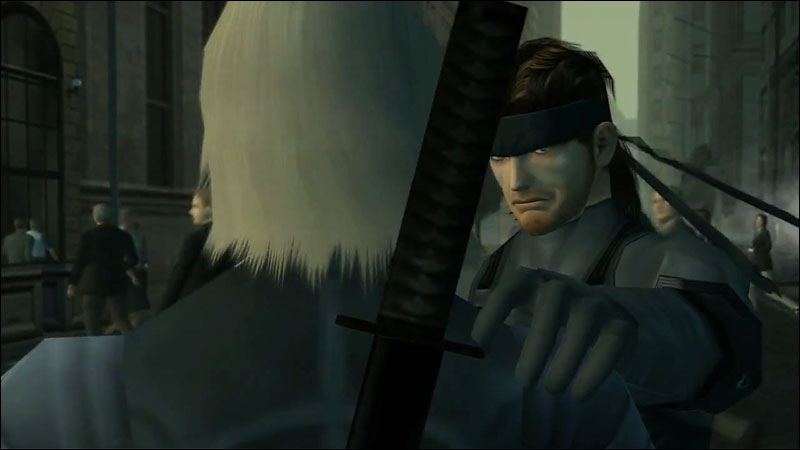 Throughout MGS2, Raiden struggles with the juxtaposition of rejecting his own dirty history while repeatedly glorifying Snake's. When the cognitive dissonance becomes too much for him to bear, Snake setting an example is what snaps Raiden out of it and inspires him to grow. (5/9)