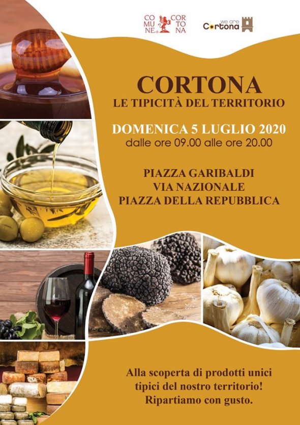 Evento dedicato ai prodotti tipici del territorio nel centro di Cortona. Appuntamento per l'intera giornata del 5 luglio.