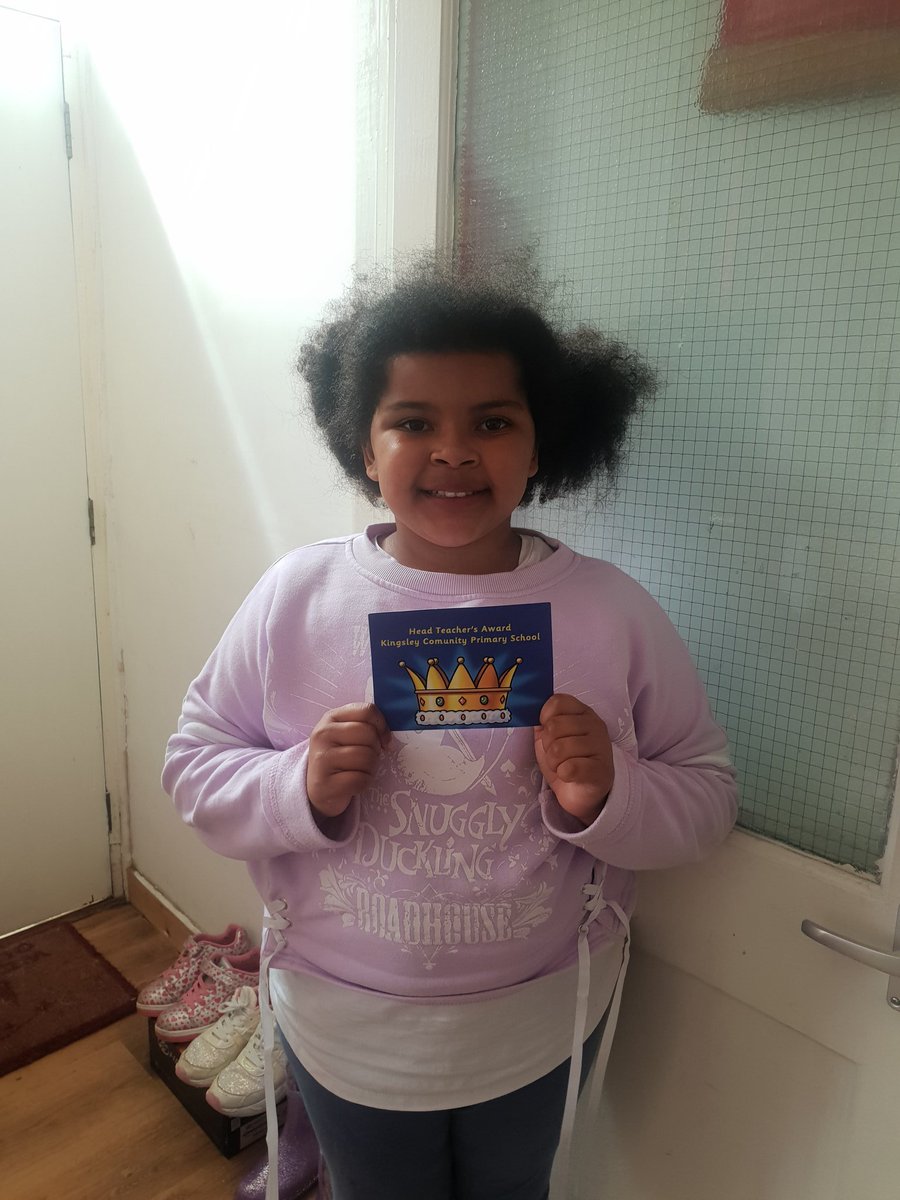 NevaehStone7's tweet photo. @Year1Kingsley  Thank you very much Mrs Whittaker for Jessica's Head Teacher Award  Jessica was so excited to receive it through the post today and to be noticed for her hard work at home with home schooling  :) https://t.co/T51WJkPQmR