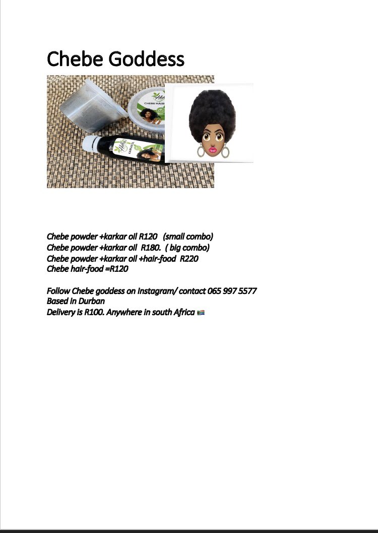 chebegoddess's tweet photo. Satin sleeping cap for r95
Chebe products from R120 -220
#CityOfCPTMustFall #unemployment 
#tk78 #mihlali #thursdaymorning #melorot #GalaxyA31DayChallenge #BETTERTREATMENTFORGOT7 #LootBoxes #CapeTown #pubgban https://t.co/D2I4KUAtKv