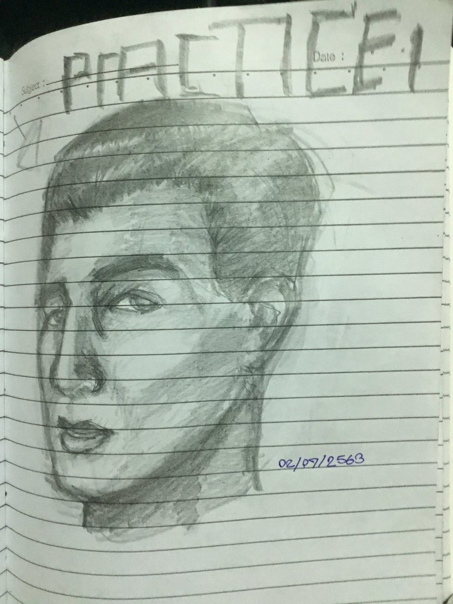 Arnonball's tweet photo. Head drawing practice day1 https://t.co/IkSdg6QJzp