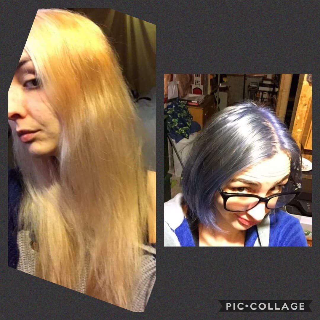 DontPanicTannis's tweet photo. @bradmondonyc Thé left photo was taken at the beginning of June.
The right was taken in January on the same date last year. 1 year and 5 months. It’s been dark green, brown, ginger orange, bright pink, and has since been processed white blonde. I ask you- HOW?! https://t.co/3wmKm4sSFg