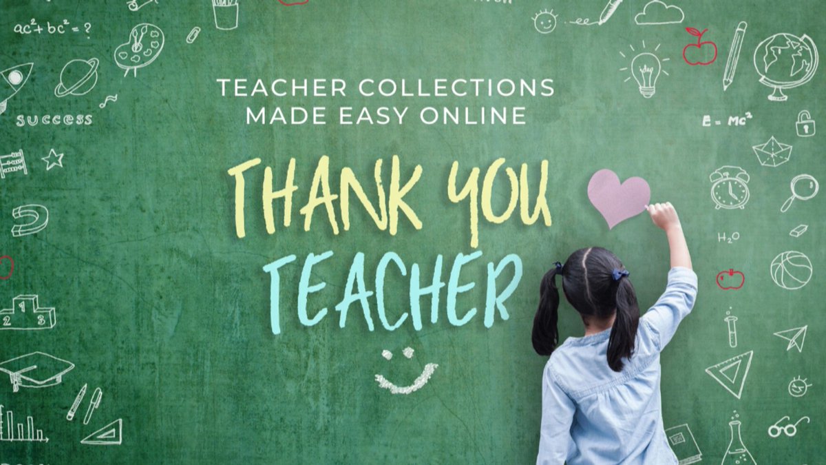 A Fundzzle collection for a #teachersgift avoids handling cash & facilitates group card signings online. Invite others for a voluntary contribution & collect wishes for a #groupcard.
#thankyouteacher #socialdistancing