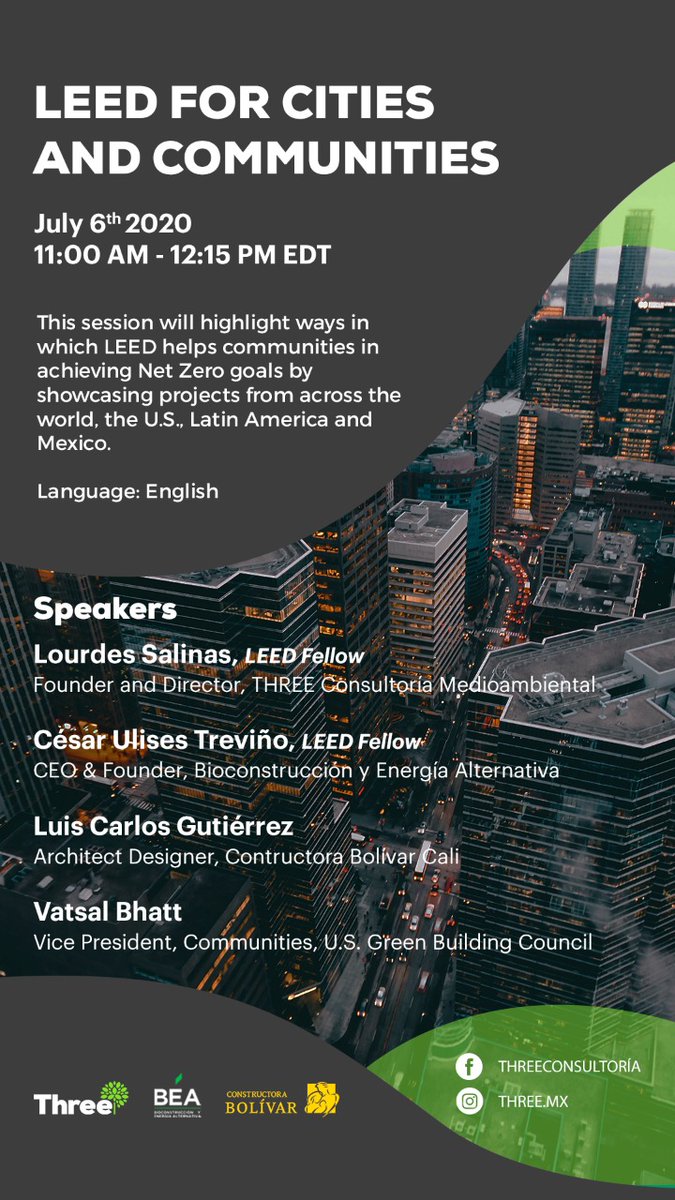 ThreeCM3's tweet photo. Te invitamos a registrarte al próximo evento en vivo de la serie de educación internacional del USGBC.

Regístrate aquí: https://t.co/CceQKnkPeS

Evento gratuito https://t.co/YYcEPVUVm8