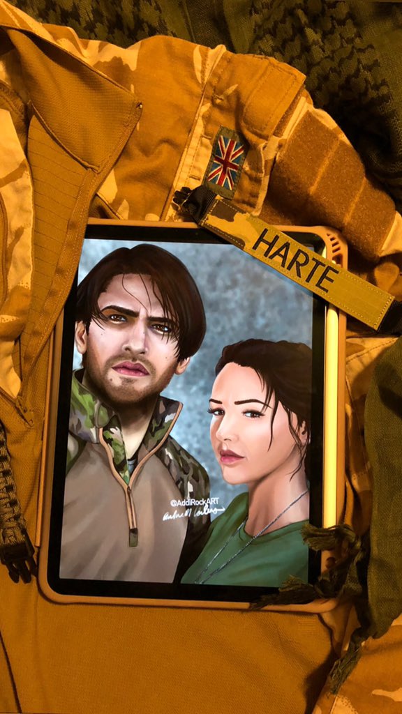 addirockart's tweet photo. HarteSquad, save 2020, #BringBackElvis @TonyGrounds 

[portrait of @lucapasqualino and @michkeegan as SAS Captain #ElvisHarte, and Sergeant #GeorgieLane, from an original animation] 

(@Procreate #digitalart #portrait #bbcourgirl #michellekeegan #lucapasqualino #lukepasqualino) https://t.co/B1Yxw9oeZb