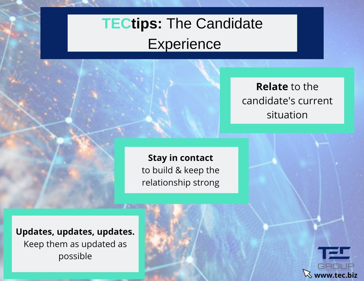 TECGroupInc's tweet image. TEC Group, Inc. strives to give our candidates top service at all times.
#TECtips #topservice #candidates