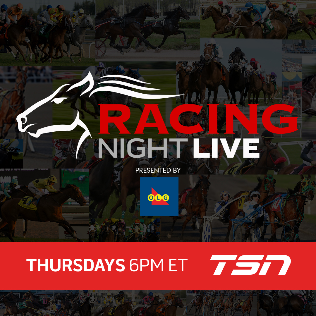 AIMCreateIdeas's tweet image. Racing Night Live! Two-hours of horse racing action on TSN every Thursday throughout the summer from 6 p.m. to 8 p.m. ET - Be sure to tune in tonight for all the Thoroughbred and Standardbred racing excitement
