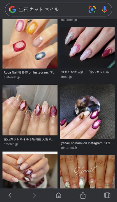 宝石ネイルのtwitterイラスト検索結果