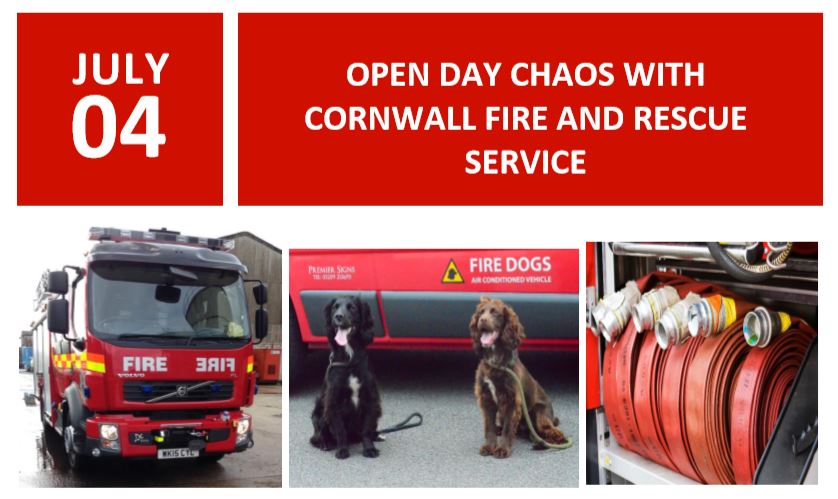 Cornwall Fire and Rescue Service (@cornwallfrs) on Twitter photo We love open days but this year we're doing things a little differently. With @ThisIsCHAOSUK, we invite you to join our #VirtualOpenDay!
Tune in on Sat 4 July at thisischaos.co.uk to watch live demos, interviews & more.
Raising money for <a href="/firefighters999/">Fire Fighters Charity</a> #OpenDayChaos We love open days but this year we're doing things a little differently. With @ThisIsCHAOSUK, we invite you to join our #VirtualOpenDay!
Tune in on Sat 4 July at thisischaos.co.uk to watch live demos, interviews & more.
Raising money for <a href="/firefighters999/">Fire Fighters Charity</a> #OpenDayChaos