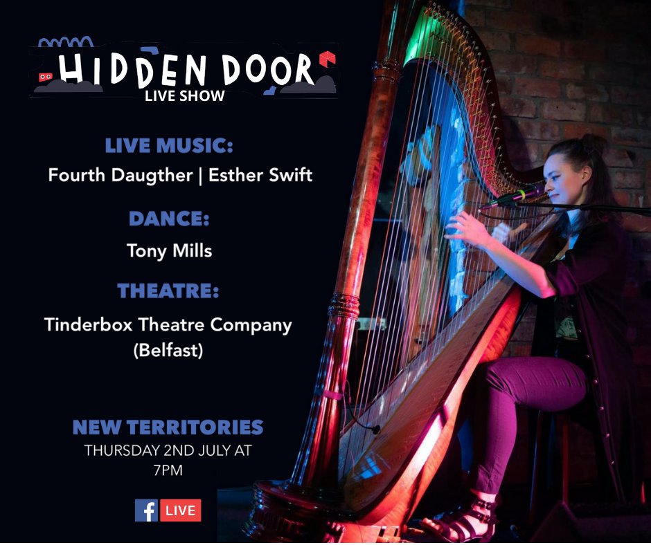 tinderboxNI's tweet photo. Tune in the @hiddendoorarts LIVE show at 7pm tonight, featuring Fourth Daughter, Esther Swift, Tony Mills… and us!
https://t.co/OjCVMqXEv2
#DontTryThisAtHome #StayHome #TheatreInLockdown #ignition #wearelivinginadream #PlayMachine #Lucid #Ignition2020 #artinlockdown https://t.co/Vjuvl5GJE2