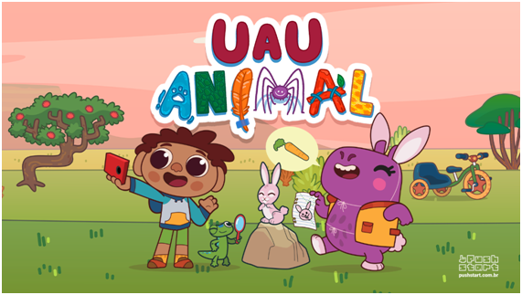 BRAVITV's tweet photo. UAU ANIMAL, da associada PushStart, estreia o game mobile “UAU ANIMAL – Esconde-esconde”, no BIG Digital 2020, e a série animada “UAU ANIMAL – Qual é o bicho?” no ZooMooKids, canal infantil de televisão por assinatura, no dia 4 de julho. https://t.co/pDgWbBpwhB https://t.co/JfgyUustsd