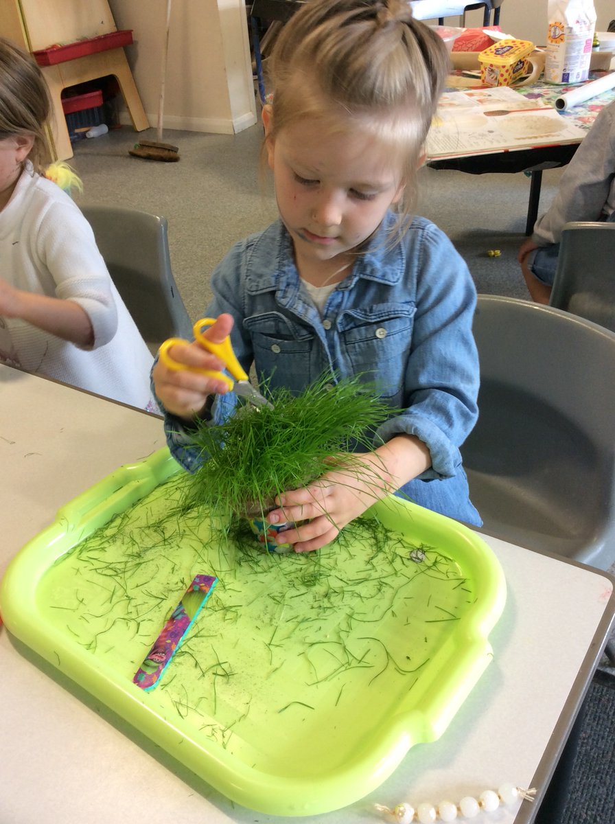 💚We couldn’t wait for the hairdressers to open this  weekend so cut the grass heads hair ourselves! Excellent lockdown haircuts children! 💚✂️😊 🌟