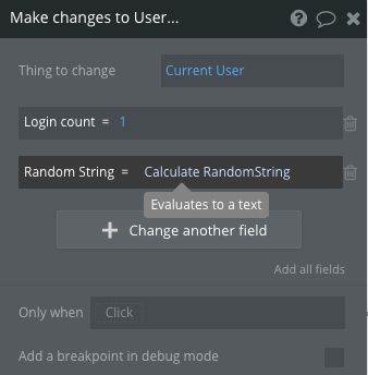 4/How do you make sure users see either Version A or Version B at random? Create a workflow that generates a random string for a user when they sign up.