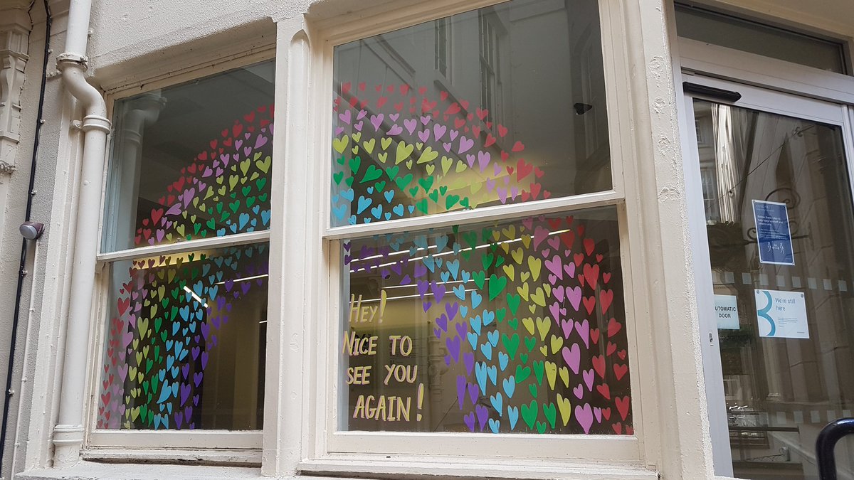 Our office windows today, what a lovely welcome back 😍 #Liverpool @Capacity_UK