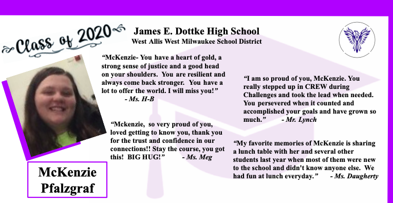 Another Senior Recognition! Post #57

Congratulations Dottke H.S. Seniors! You All amaze us with your creativity, curiosity, compassion, &amp; leadership!
We will miss you!
Watch daily Senior photos &amp; staff comments! #WAWMProud #DottkeProud #ClassOf2020
Taking over for 
<a href="/DottkePBL/">DottkePBLwawm</a>