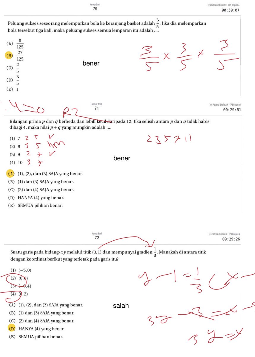 alfaridzrayhan's tweet image. Ini contoh soal pengetahuan kuantitatif tahun lalu, ga salah kan kalau aku merasa soal tryout pk tahun ini lebih susah daripada utbk 2019?

Nah karena sudah terbiasa dengan soal sulit, semoga nanti ketika UTBK teman - teman dapet soal yang mudah, jadi lebih berasa izipizi. Aamiin