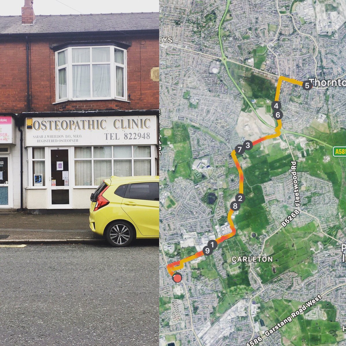 TheJaneWarne's tweet photo. 10km run today - half way point was the osteopath who treated me so much last year for sudden onset and chronic back pain. Satisfying feeling. #running #10km #gettingbetterslowly @warnetony https://t.co/374rnii87s