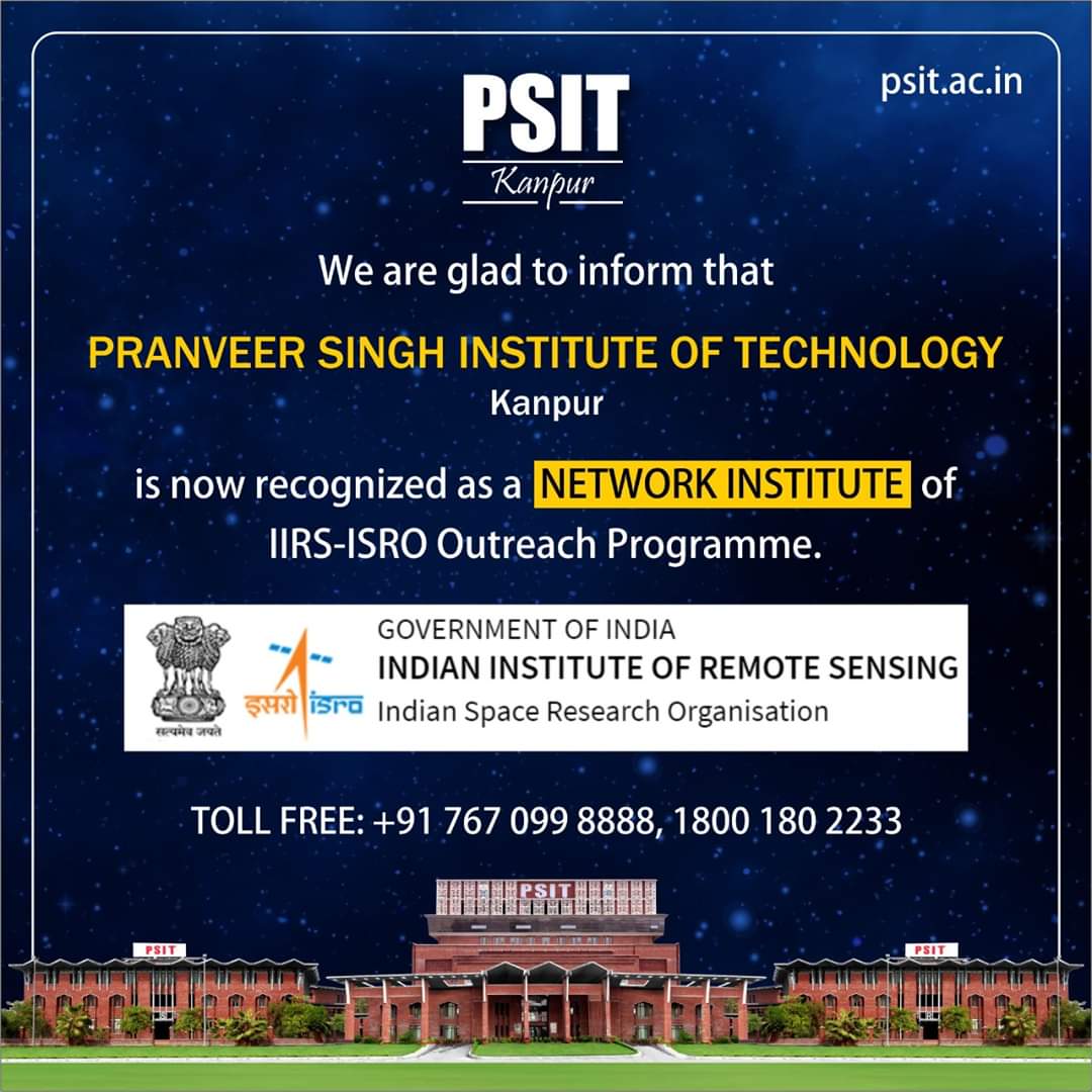 yadav9778's tweet photo. It is a proud moment for #PSITKanpur to be selected as #Network #Institute of IIRS-ISRO. 

#psitkanpur #bestplacement #bestinfrastructure #admissionopen #aktu #lifeatpsit #techexpo #alumni #psitian #kanpur #conference #WhyPSIT #ISRO #IIRS #Space #Satelites #research #RETWEEET https://t.co/LEVaHD2M1L