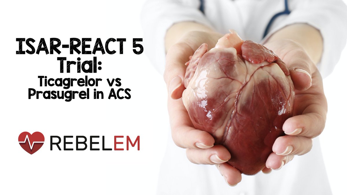 srrezaie's tweet photo. ISAR-REACT 5: Ticagrelor vs Prasugrel in ACS

-4018pts randomized
-Composite of Death, MI, or Stroke at 1 Year lower with Prasugrel > Ticagrelor
-Findings of study driven by reduction in MI, not death or stroke

https://t.co/ld1bvYNT8c

#FOAMed https://t.co/jUdS3vuH8h