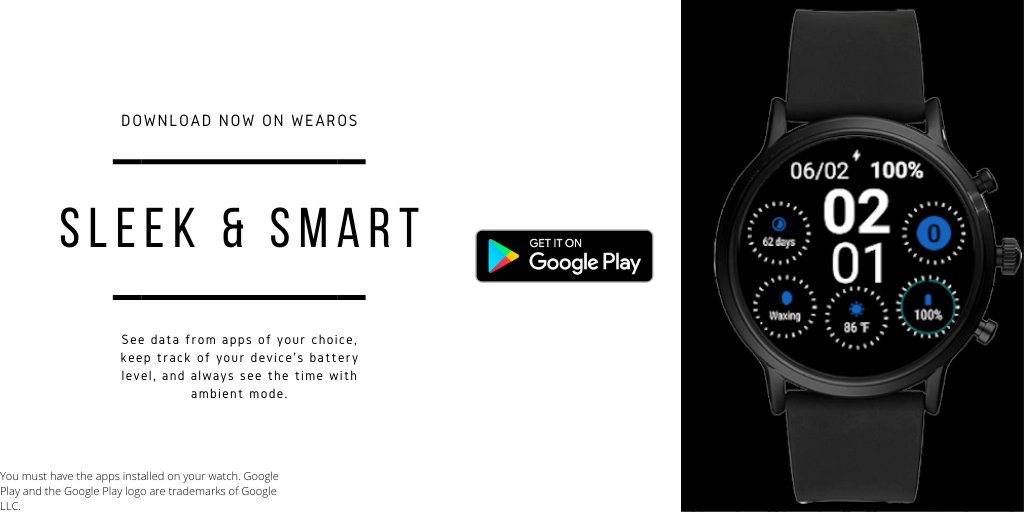 mayerdevstudios's tweet image. Sleek &amp;amp; Smart is now on #WearOS! See data from apps of your choice, keep track of your device's battery level, and always see the time with ambient mode. Download now at: bit.ly/38k8738
#Clockface #Smartwatch #Google #GooglePlayStore #New #Downloadnow