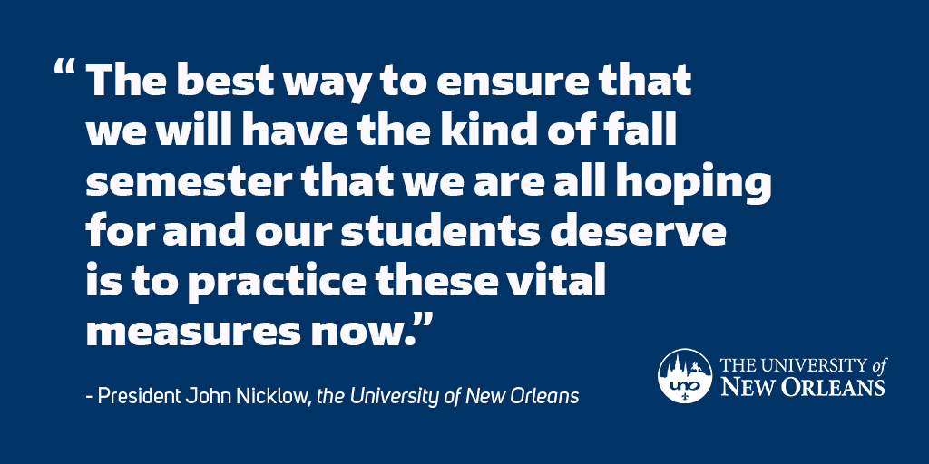 University of New Orleans tweet media