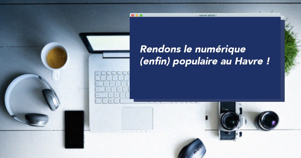 Pour rendre le numérique (enfin) populaire au Havre , la cité Numérique doit être celle de la ville haute comme de la ville basse 😎

Créons un centre de formation des métiers des infrastructures numérique ! 💻

La proposition clé en main c’est par ici ⤵️
lehavre21.fr/rendons-le-num…