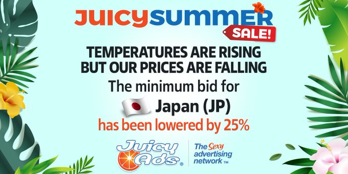 Don't miss out on this opportunity and get some premium traffic from #Japan with a 25% discount! Try<a href="/tag/japan"class="tags"><span>#japan</span></a><a href="/tag/game"class="tags"><span>#game</span></a><a href="/tag/hentai"class="tags"><span>#hentai</span></a><a href="/tag/keepitjuicy"class="tags"><span>#keepitjuicy</span></a><a href="/tag/advertiser"class="tags"><span>#advertiser</span></a>