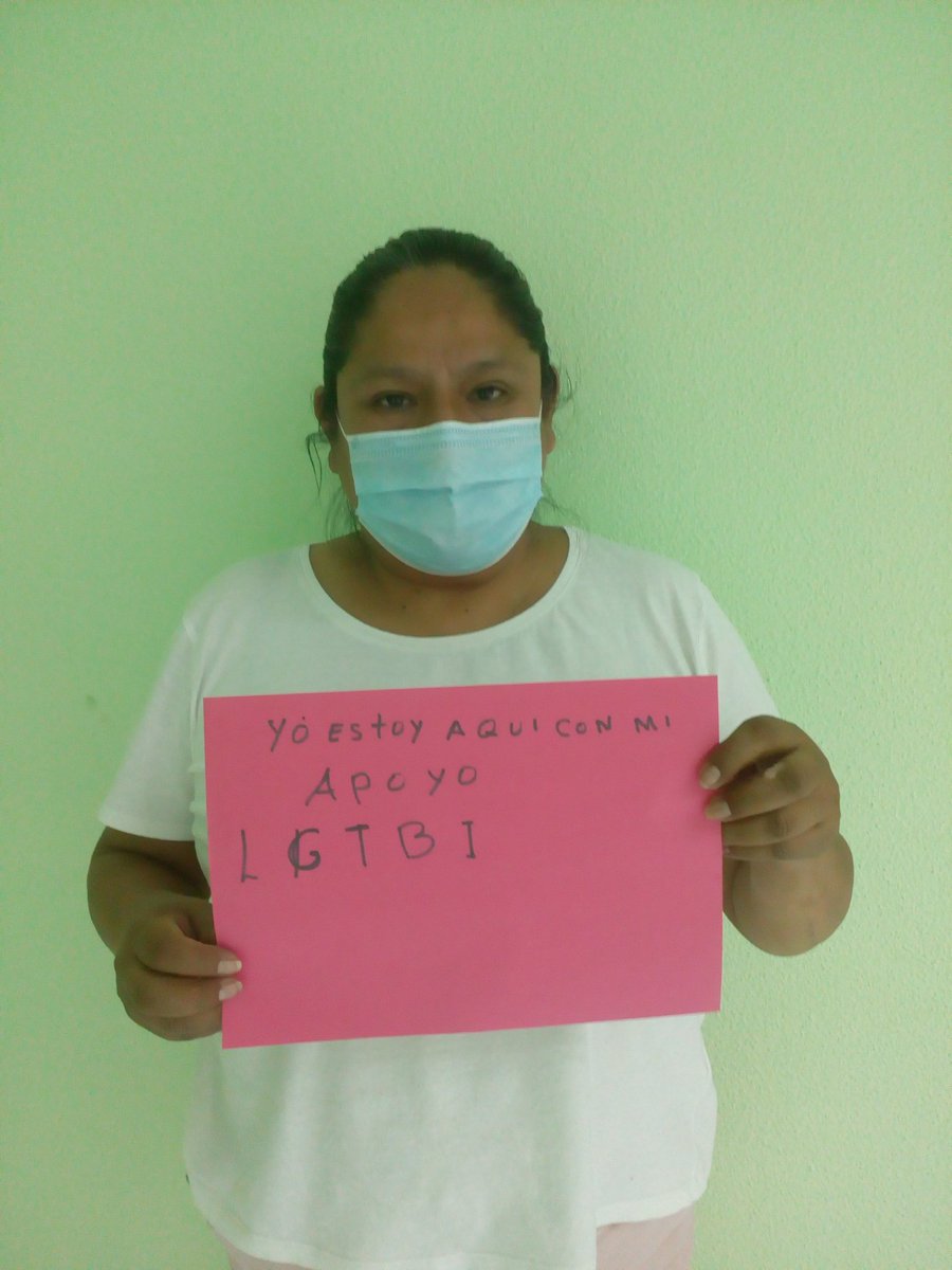 FeministasUsera's tweet photo. #Orgullo2020
#OrgulloUsera
#AmorLibreUsera
Participantes en los talleres de diversidad sexual y género de @iceas_ong comparten sus mensajes
"Yo estoy aquí con mi apoyo LGTBI" https://t.co/m7K0Szna9F