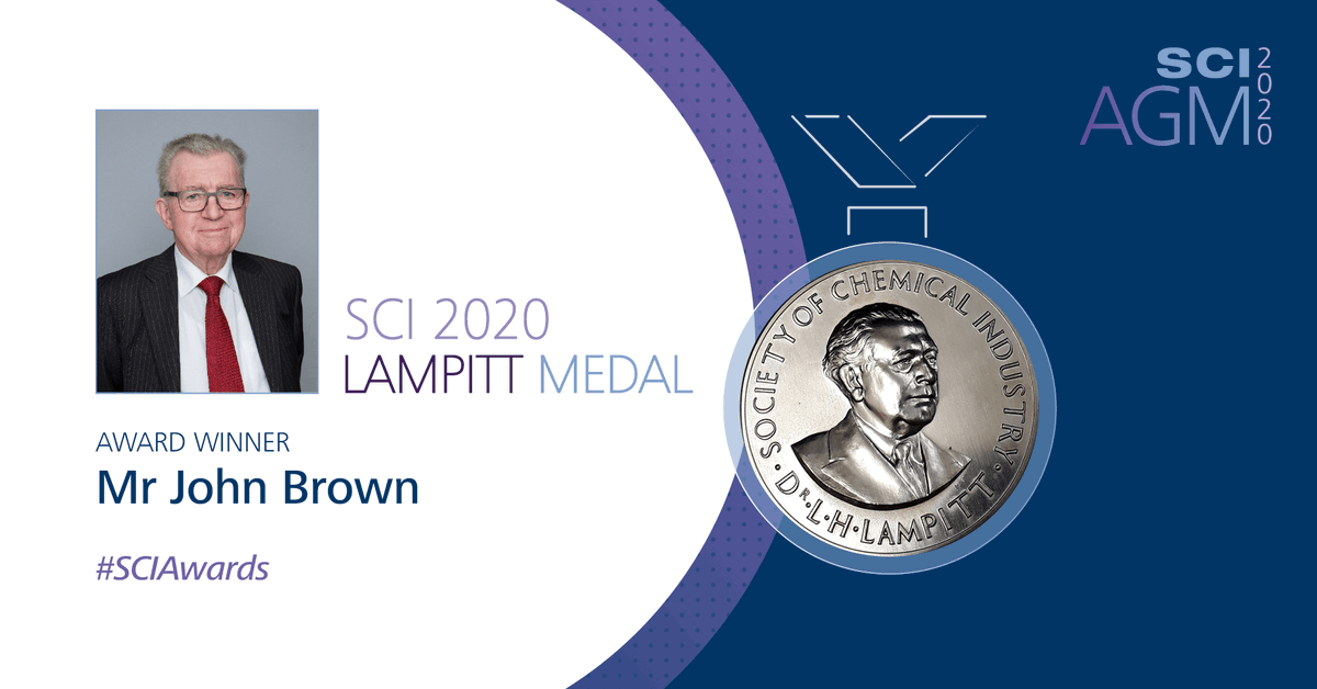 SCIupdate's tweet photo. 👏👏Congratulations to Mr John Brown, recipient of the 2020 Lampitt Medal. Mr John Brown has made a significant contribution to establishing the London Group as vice-chairperson and promoting SCI #SCIAwards #SCIAGM https://t.co/4AGlKHXNQI